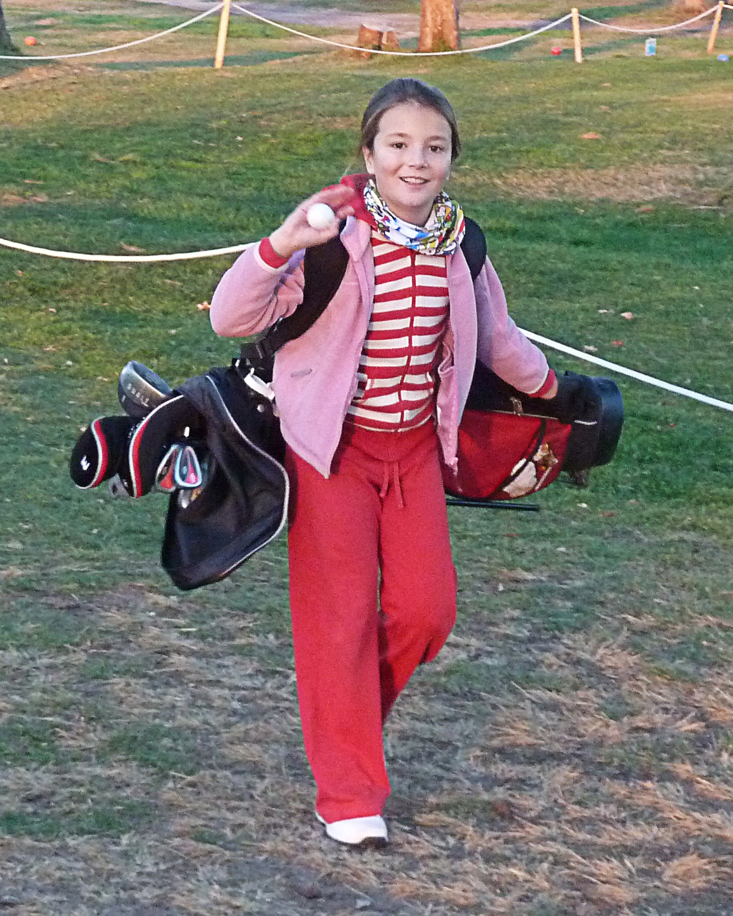 Carla Tejedo de niña entrenando